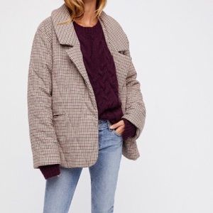 Free People Quilted Puffer Menswear Jacket